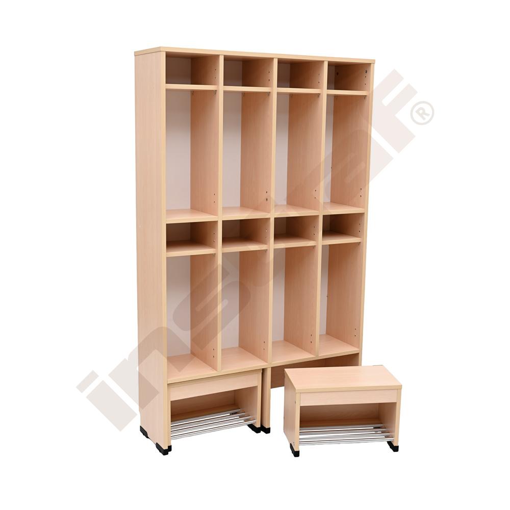 Šatňa Kvapka Mini s výsuvnou lavičkou 8-os.