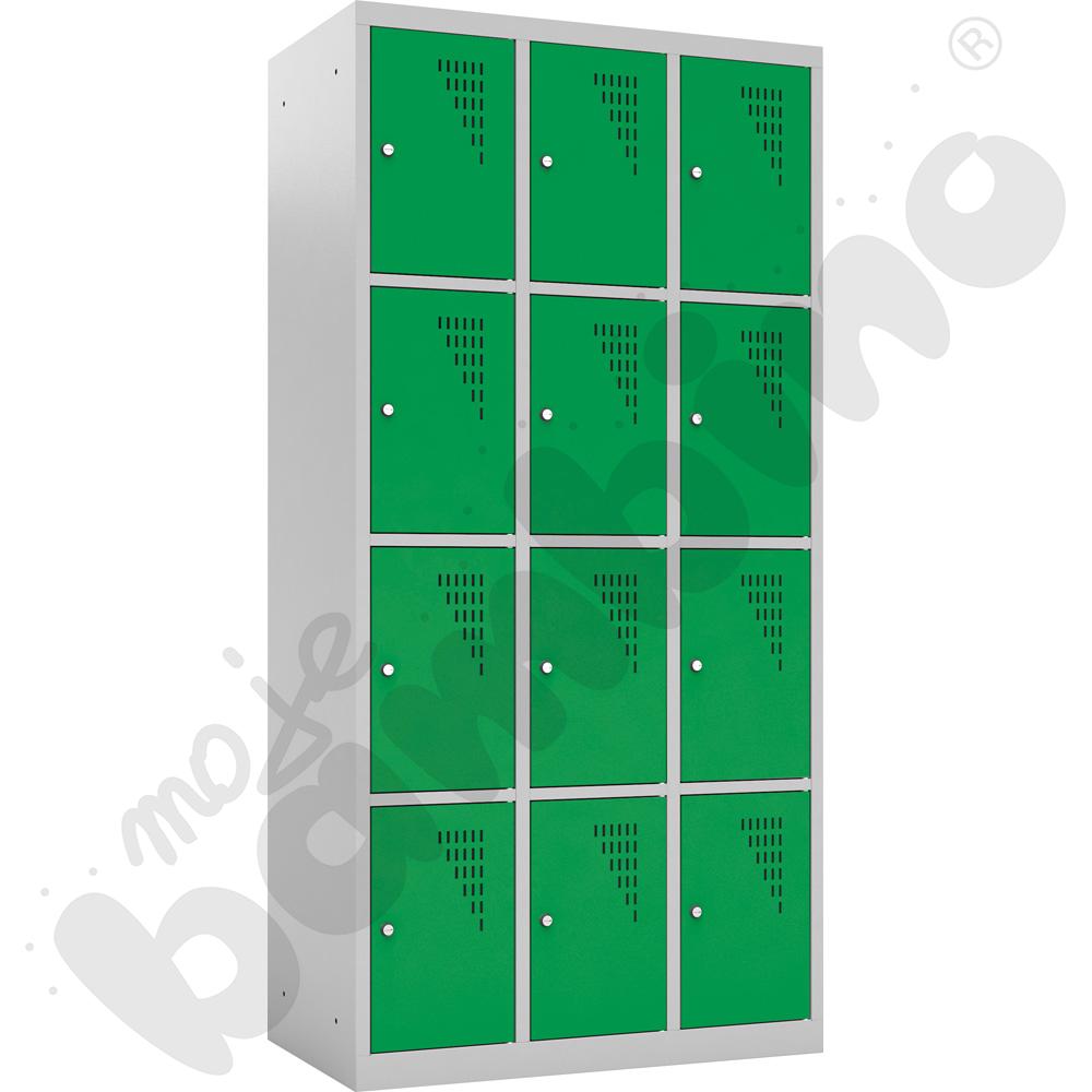 Szafka skrytkowa z 12 schowkami drzwi zielone