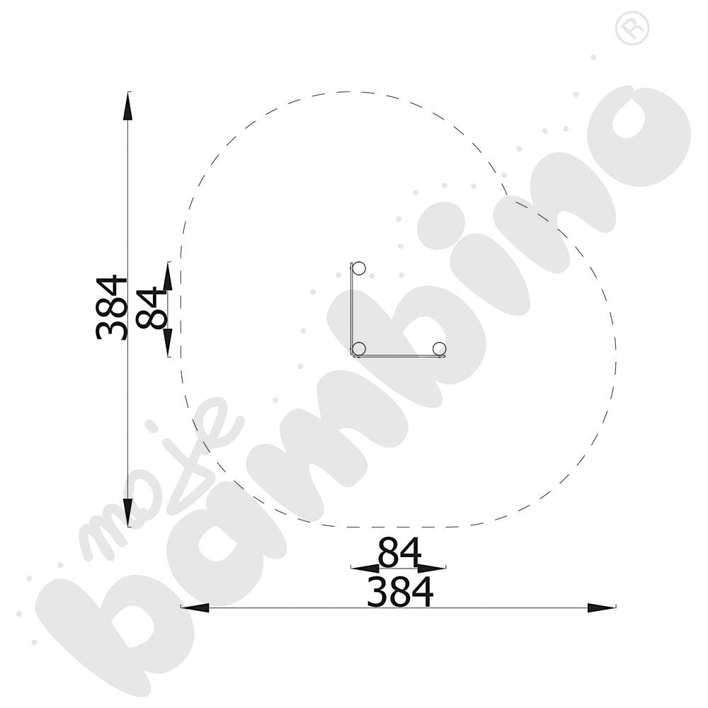 Tablica do rysowania podwójna, metalowe słupy