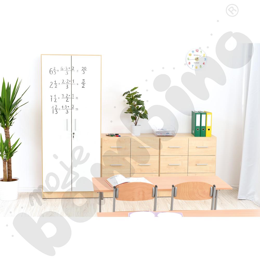 Drzwi magnetyczne do szafy tablicowej - białe, 2 szt.