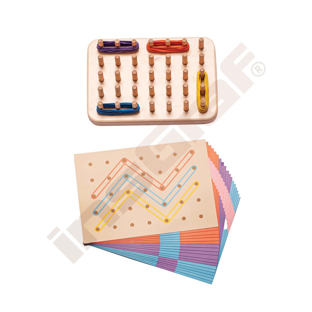 Dřevěný montessori Geoplán Good Wood - přírodní - MED