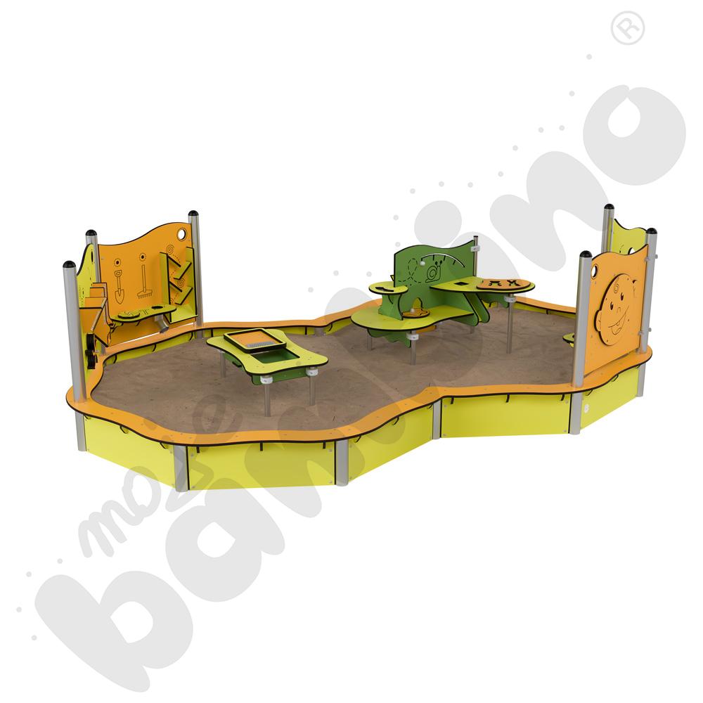 Milo - piaskownica podwójna z panelami