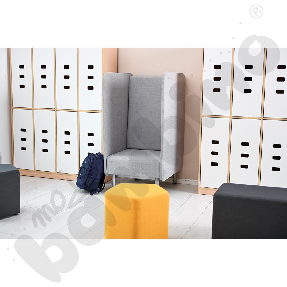 Fotel Inflamea 1 z wysokim oparciem, 1-os. - jasnoszary