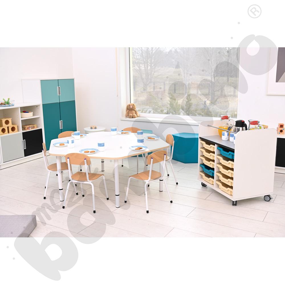 Quadro - wózek cateringowy - biały