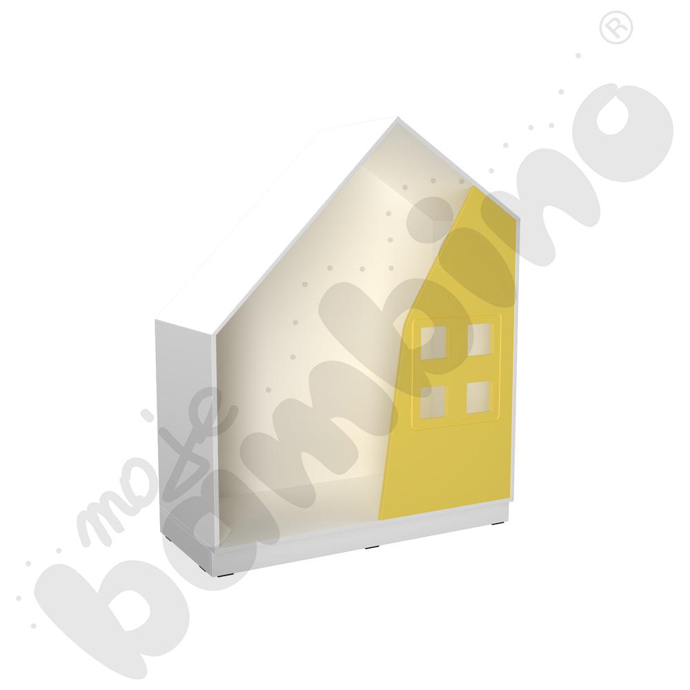 Quadro - szafka-domek, żółta, skrzynia biała