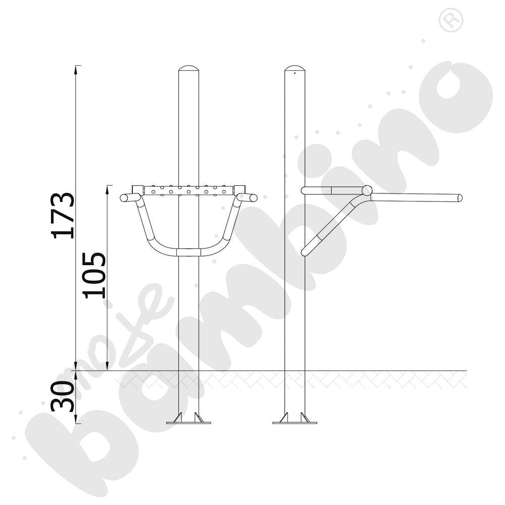 Masażer bioder - wolnostojący
