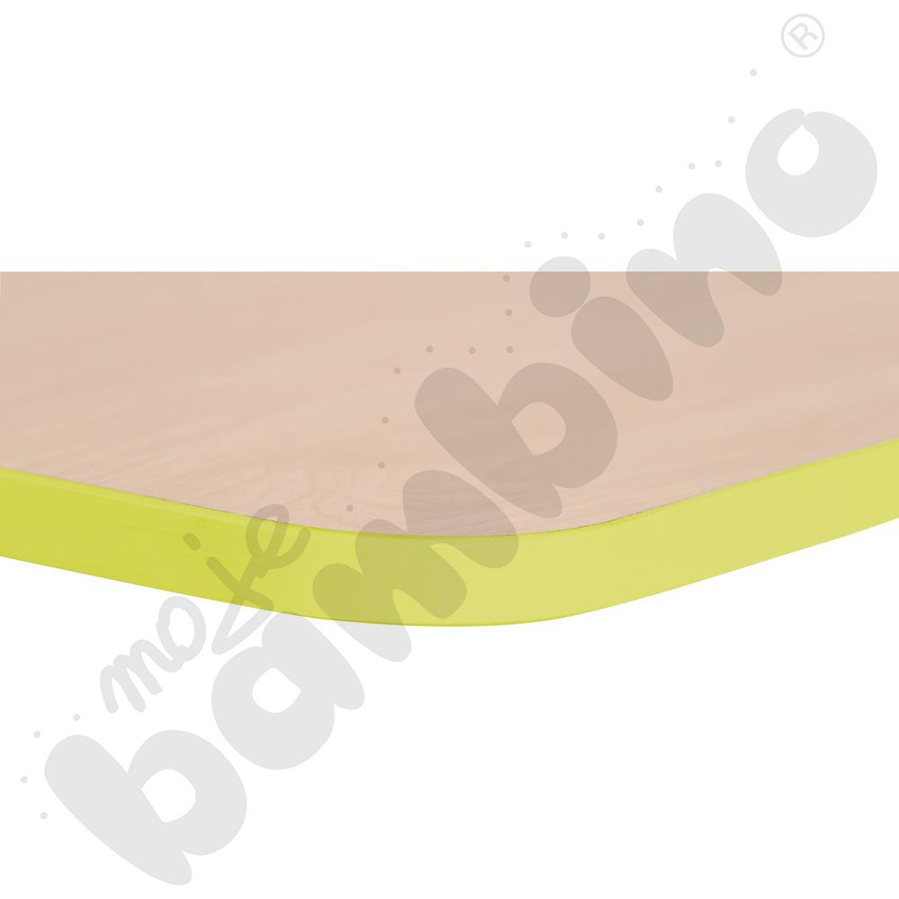 Blat Quadro klon jasny prostokątny, limonkowe obrzeże