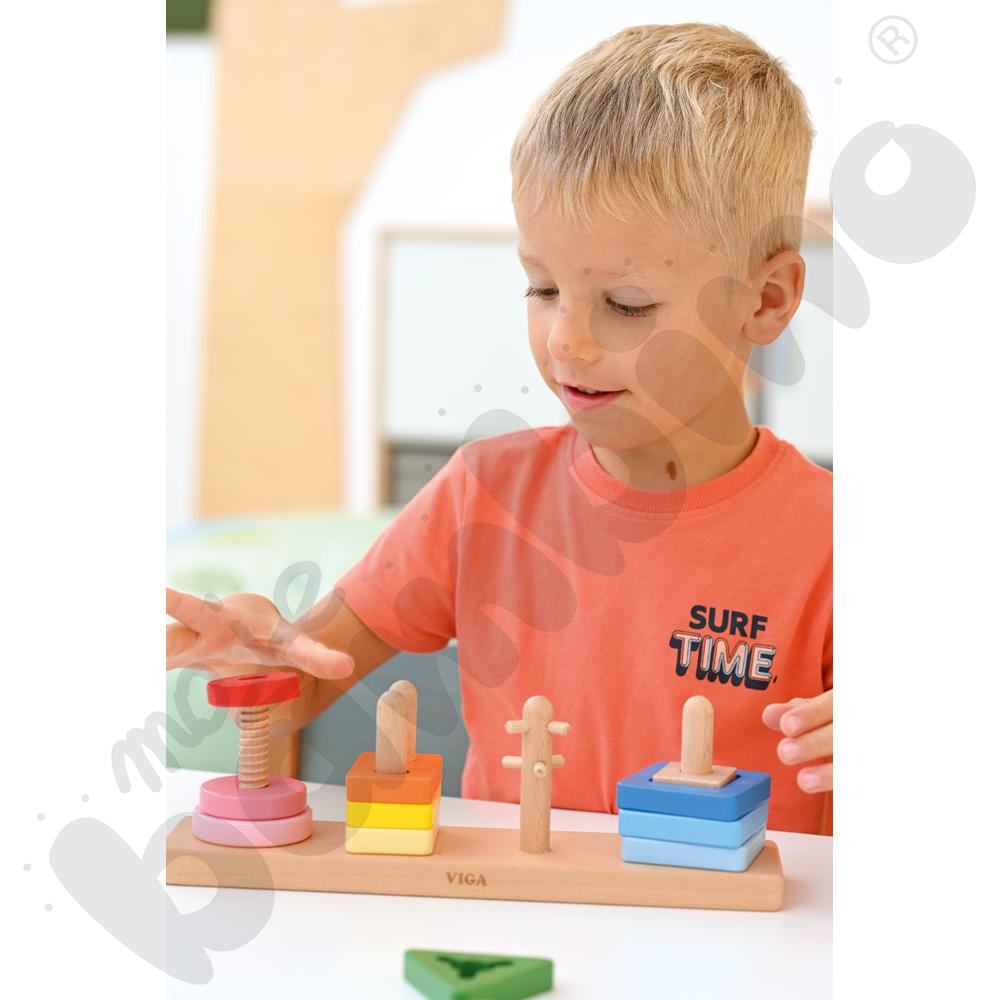 Drewniany sorter - kształty i kolory