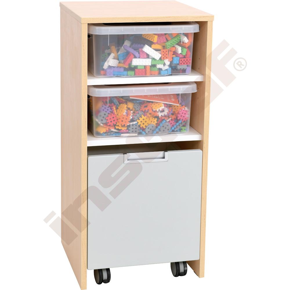 Skříňka Quadro s kostičkami vafle-oplatky - světlý javor