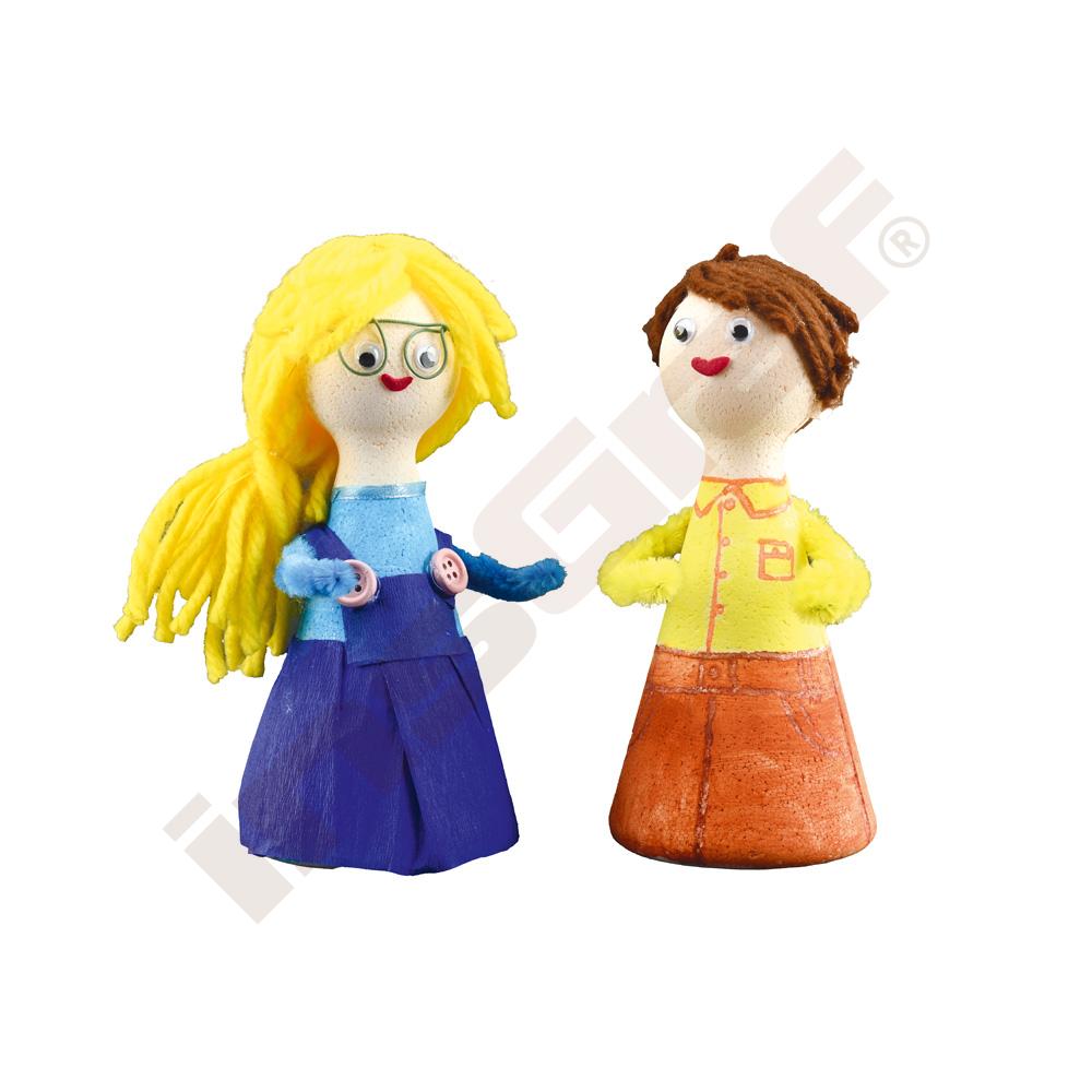 Figúrky z polystyrénu, výška 15 cm, 8 ks