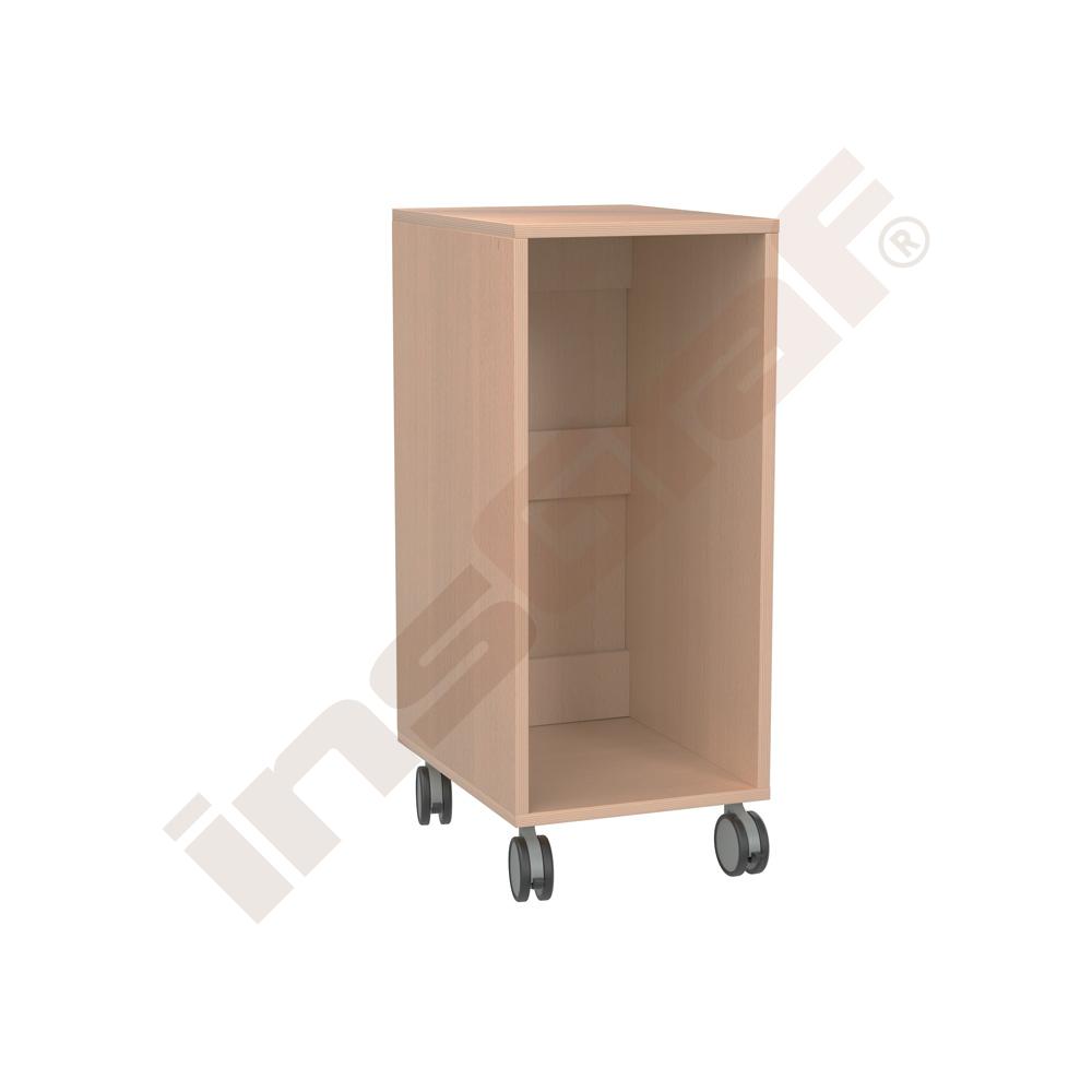 Flexi regál D na plastové úložné boxy- 1 stĺp - s kolieskami