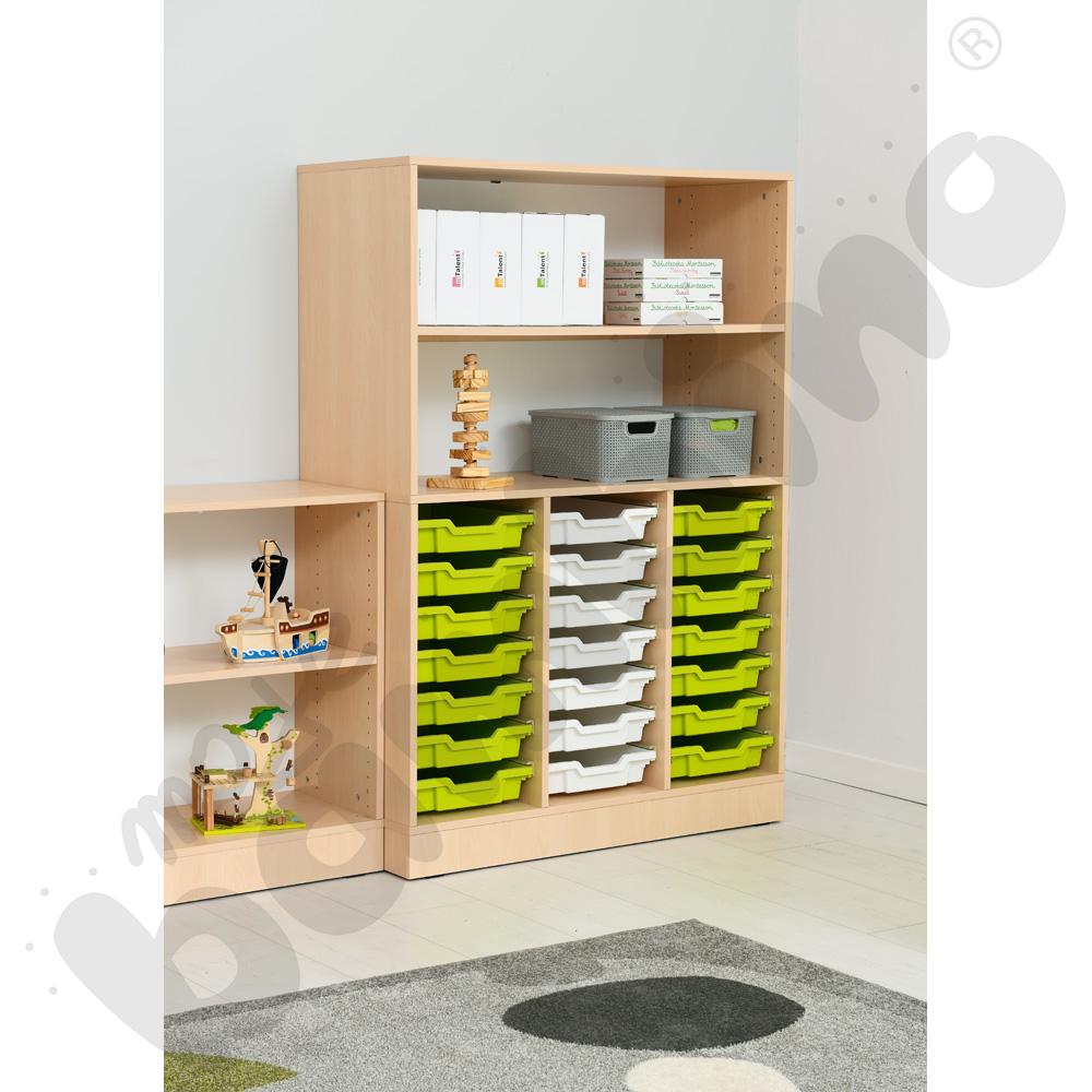 Nadstawka Grande M na regały na pojemniki, szer. 104 - klon jasny 