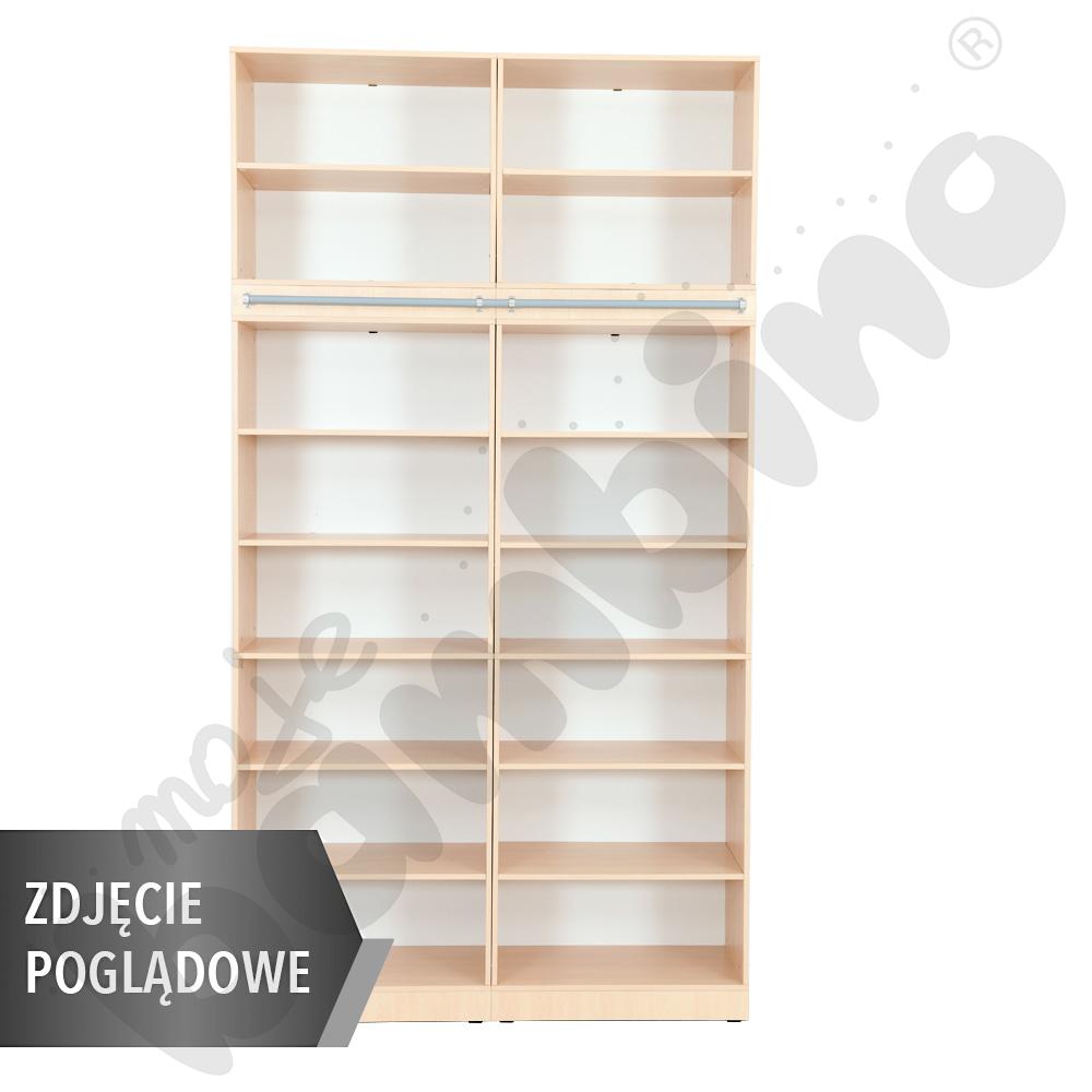 Grande – Wysoki regał z modułem do mocowania drabiny 40, biały