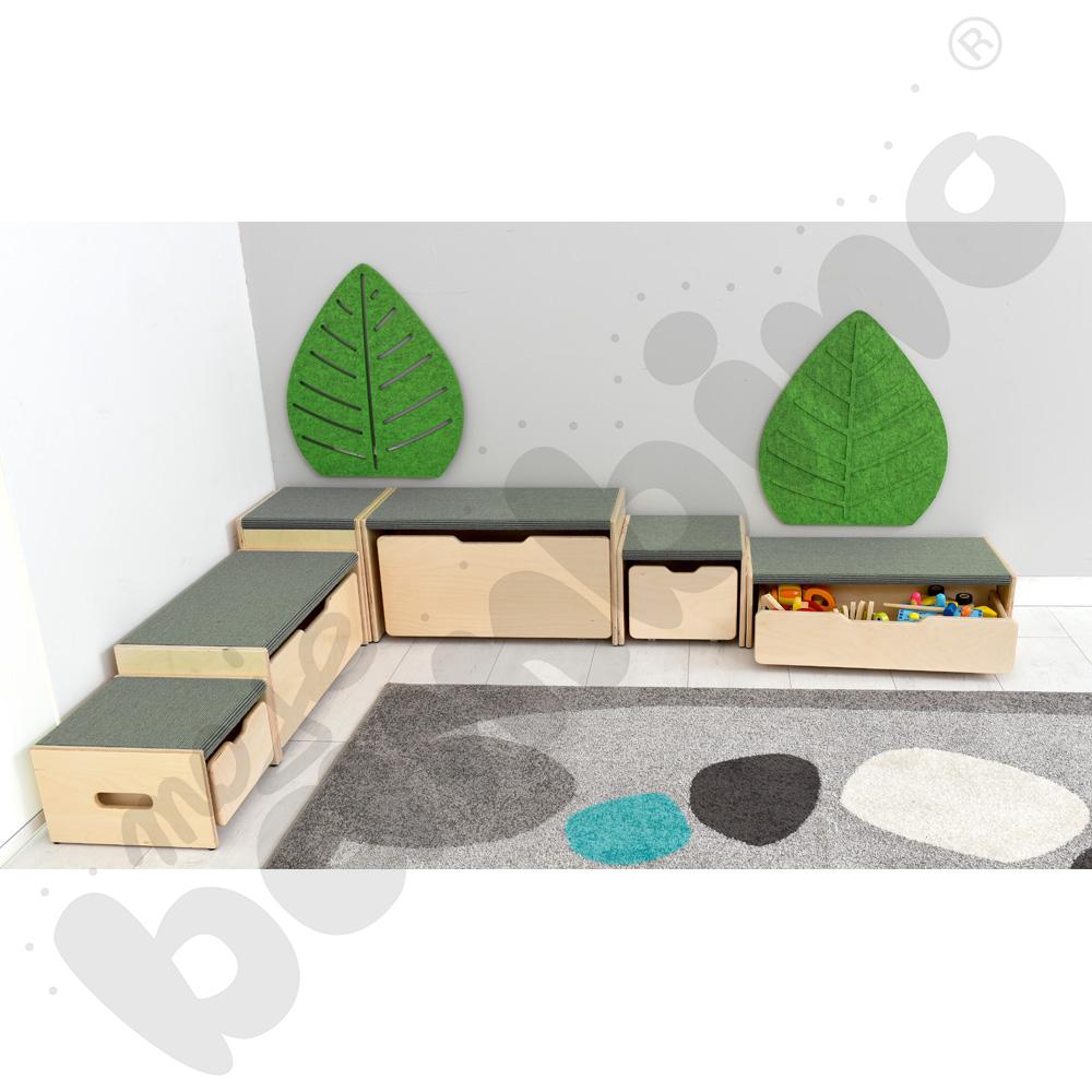 Podest kwadrat z wnęką, wys. 20 cm - jasnoszary