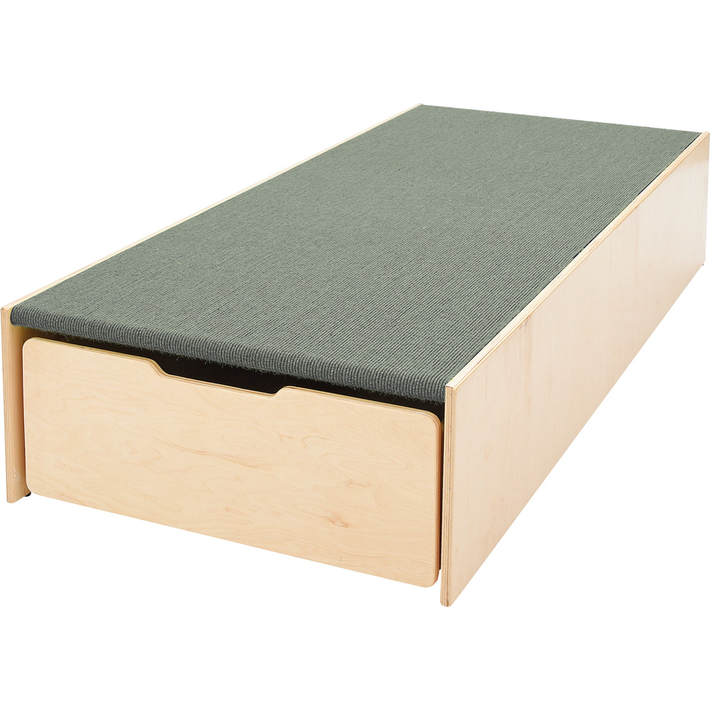 Pódium s úložným priestorom na boku , výška 30 cm - bledosivé