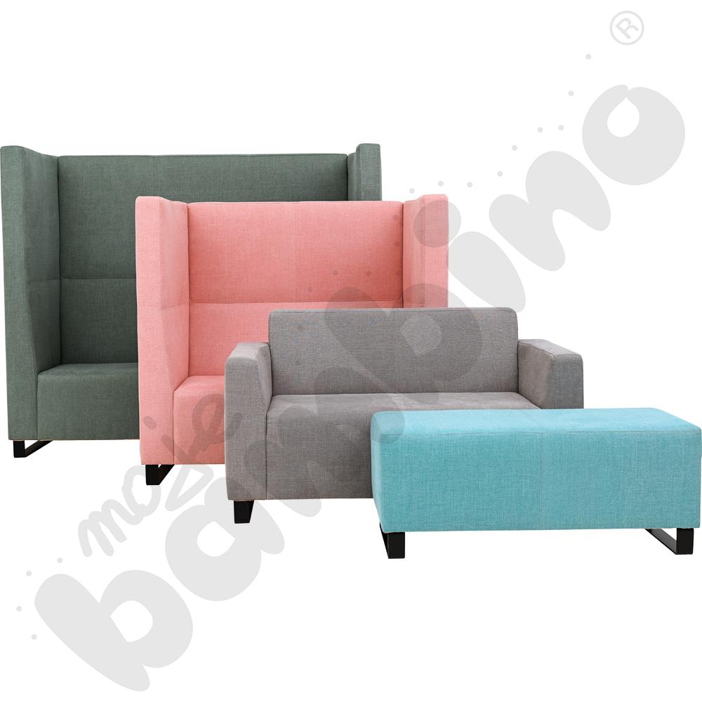 Sofa Universum 3-os. wys. 163 cm, 2 boki wysokie, tkanina KG01