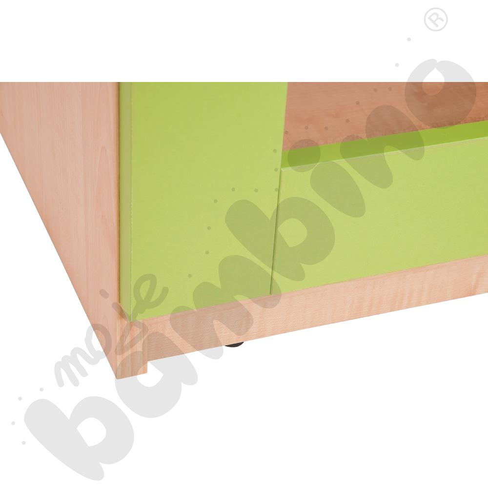 Domkowo - regał zielony z przegrodą