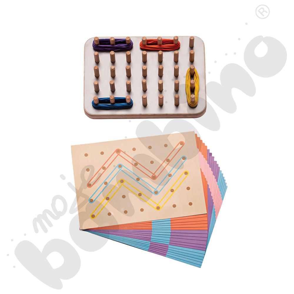 Drewniany Geoplan Montessori Good Wood - szary - MED