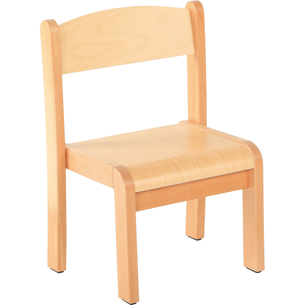Stolička Filipko veľ. 4, výška 38 cm - k stolom 64 cm - prírodná, plastové koncovky