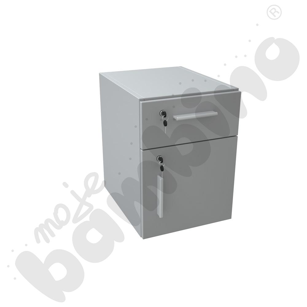   Kontenerek podwieszany do stołu LOGO - aluminium - szary  