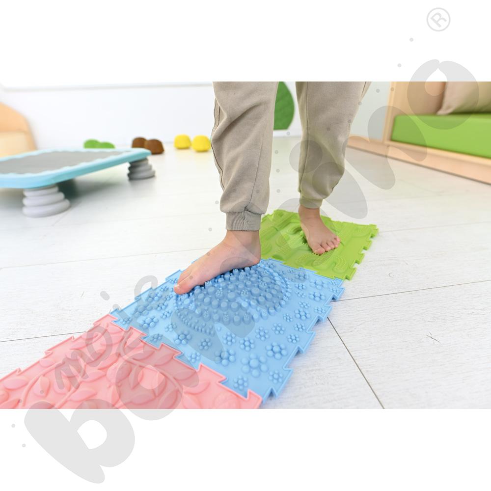 Maty sensoryczne do masażu stóp, 6 elem.