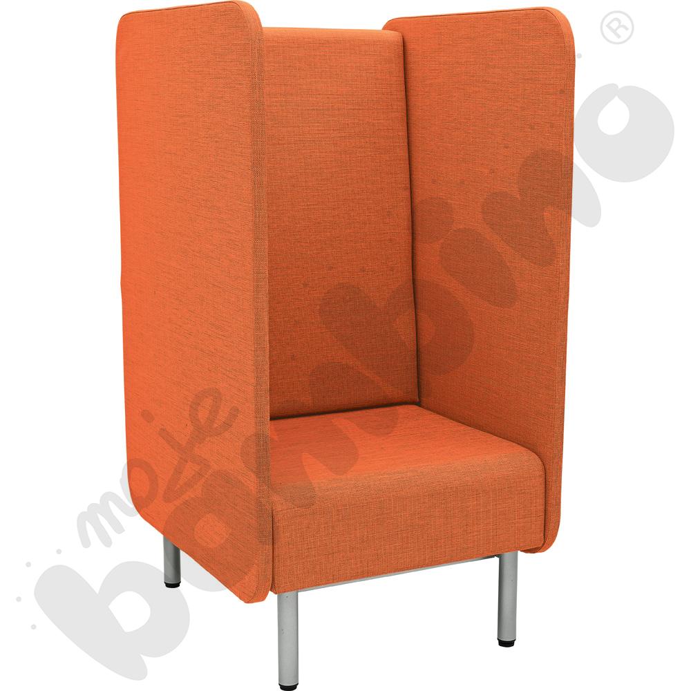 Fotel Inflamea 1 z wysokim oparciem, 1-os. - pomarańczowy