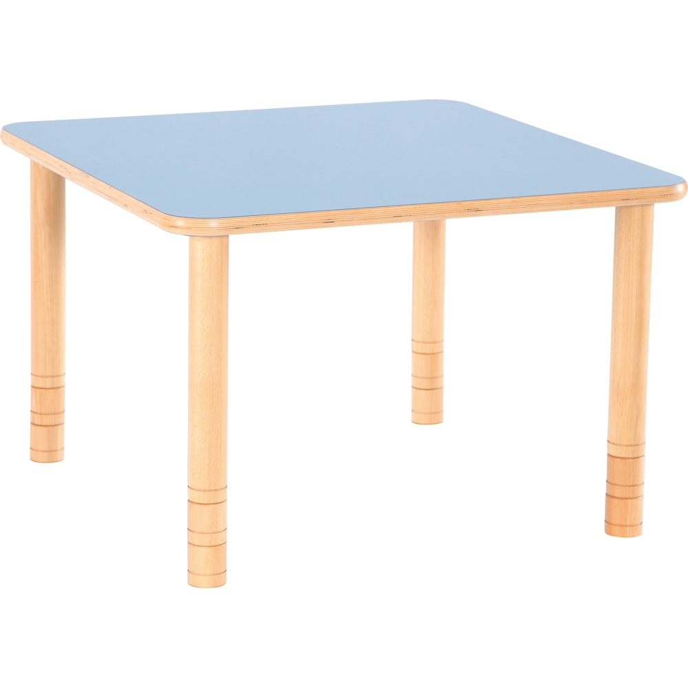 Štvorcový stôl Flexi, výška 40-58 cm - k stoličkám 21-35 cm (veľ. 1-3) - bledomodrá