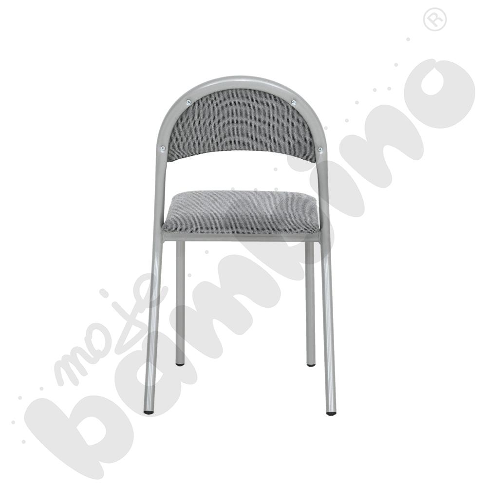 Krzesło P tapicerowane rozm. 6 srebrne - popielato - czarna kratka