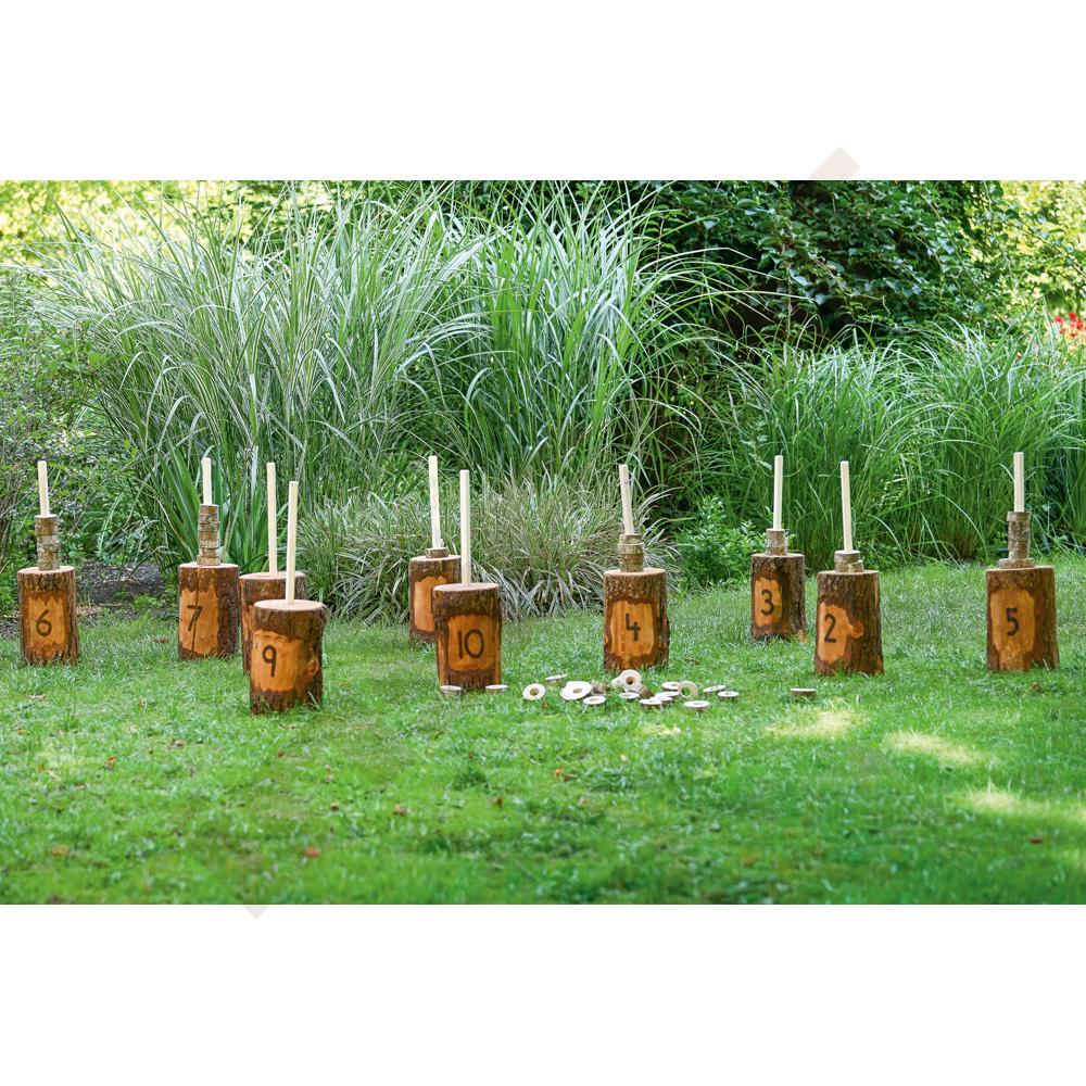 Cosy Holzset zum Zählenlernen, 65-teilig, Baumstumpf-Set
