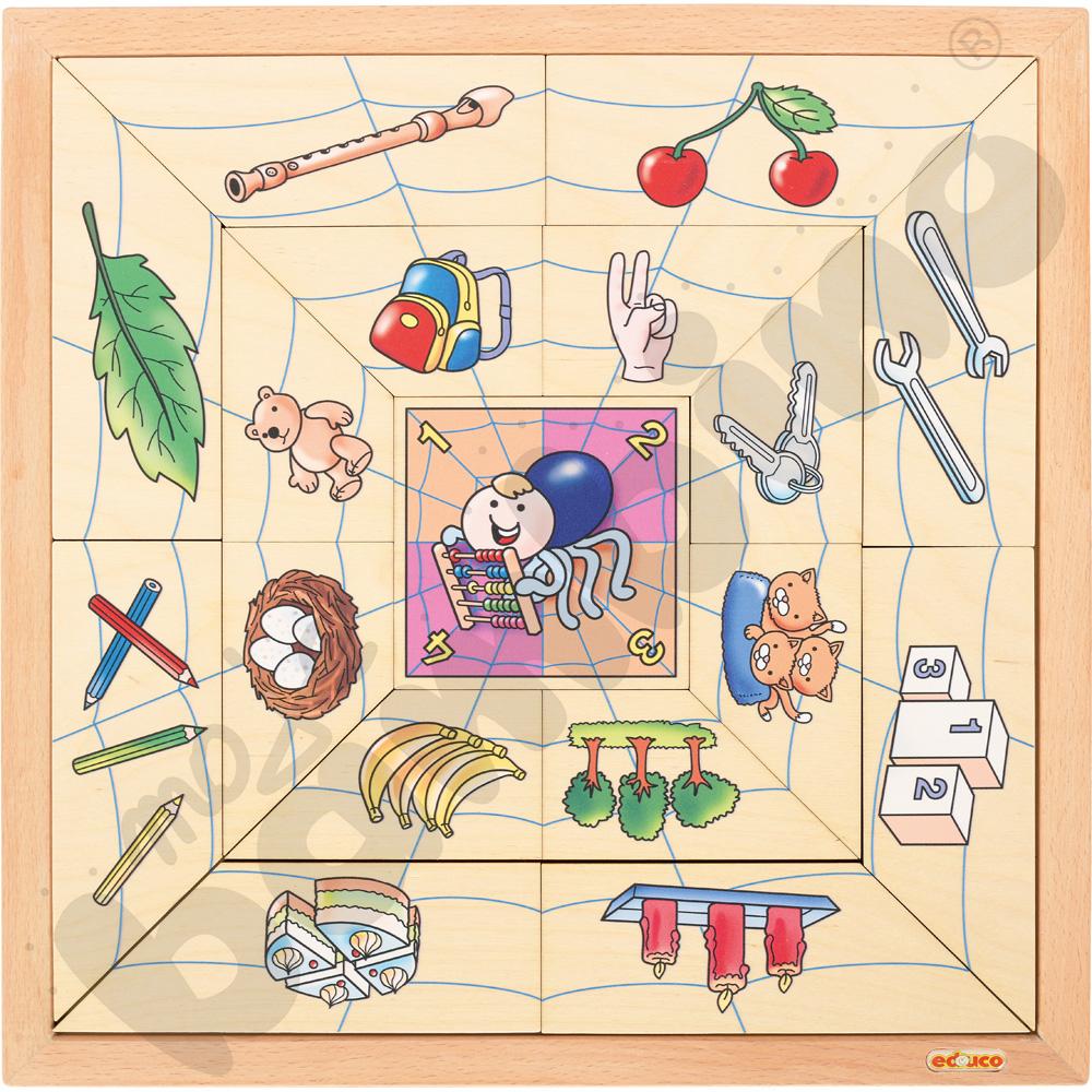   Puzzle z pająkiem - ilości  