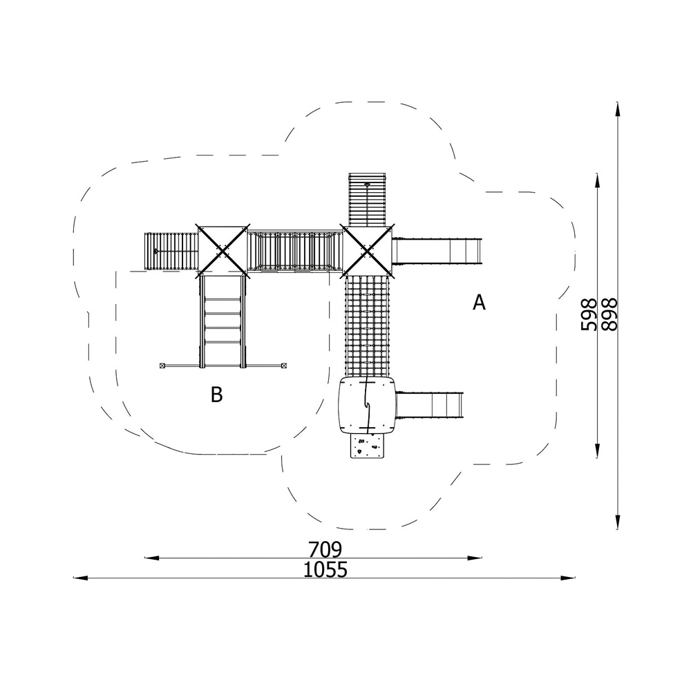 Quadro - zostava 1238, drevené stĺpy