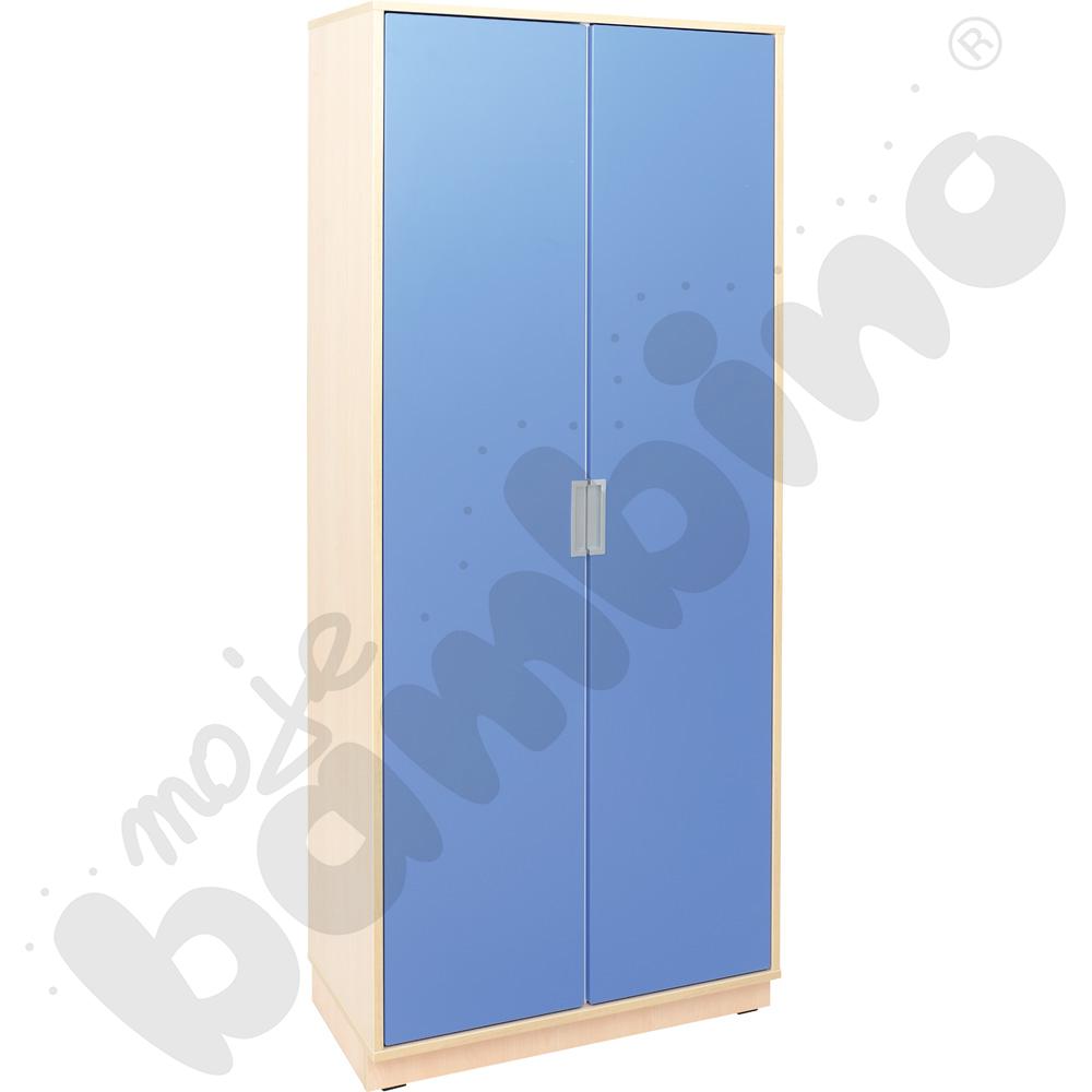 Quadro - szafa ubraniowa  - niebieska, w klonowej skrzyni