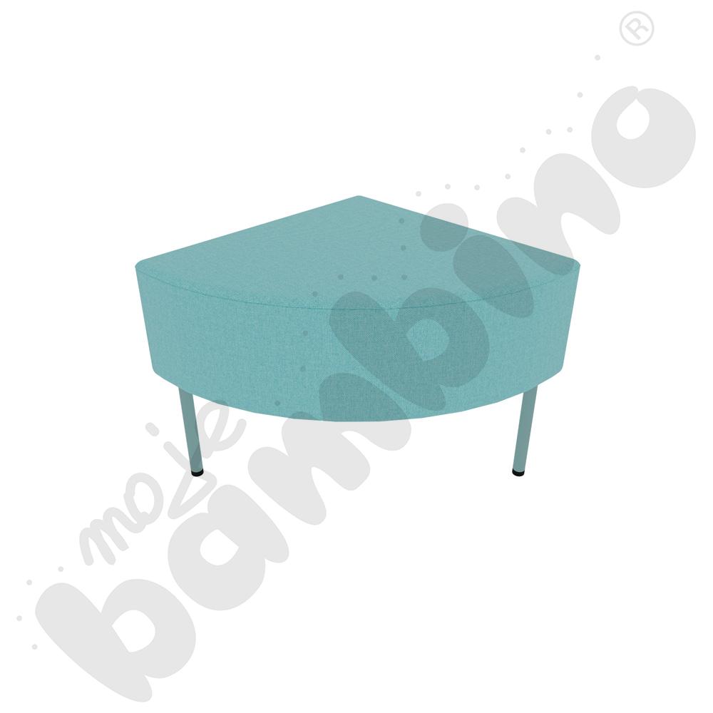Narożnik Versa 50x50 cm z plastikowymi stopkami, stelaż turkusowy, tkanina RO20