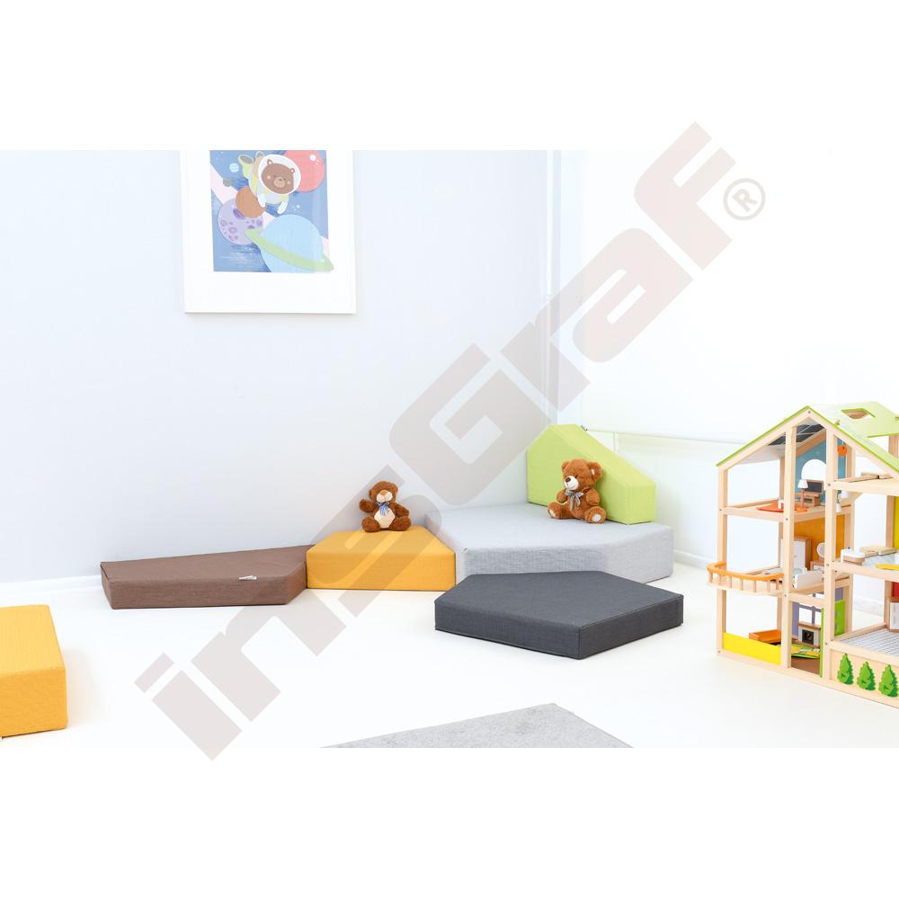 Žíněnka Quadro 2 světle šedá, výška 20 cm