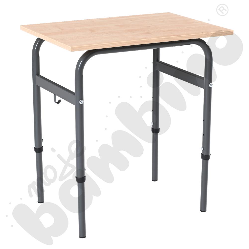 Stół Daniel 70x50 rozm. 4-6, 1-os., stelaż antracytowy, blat klon 375, obrzeże ABS, narożniki proste