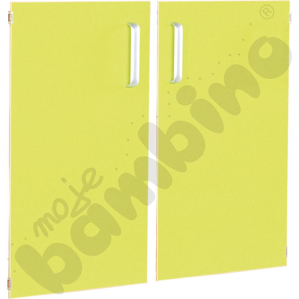 Drzwiczki do szafki Flexi D z półkami - limonkowe