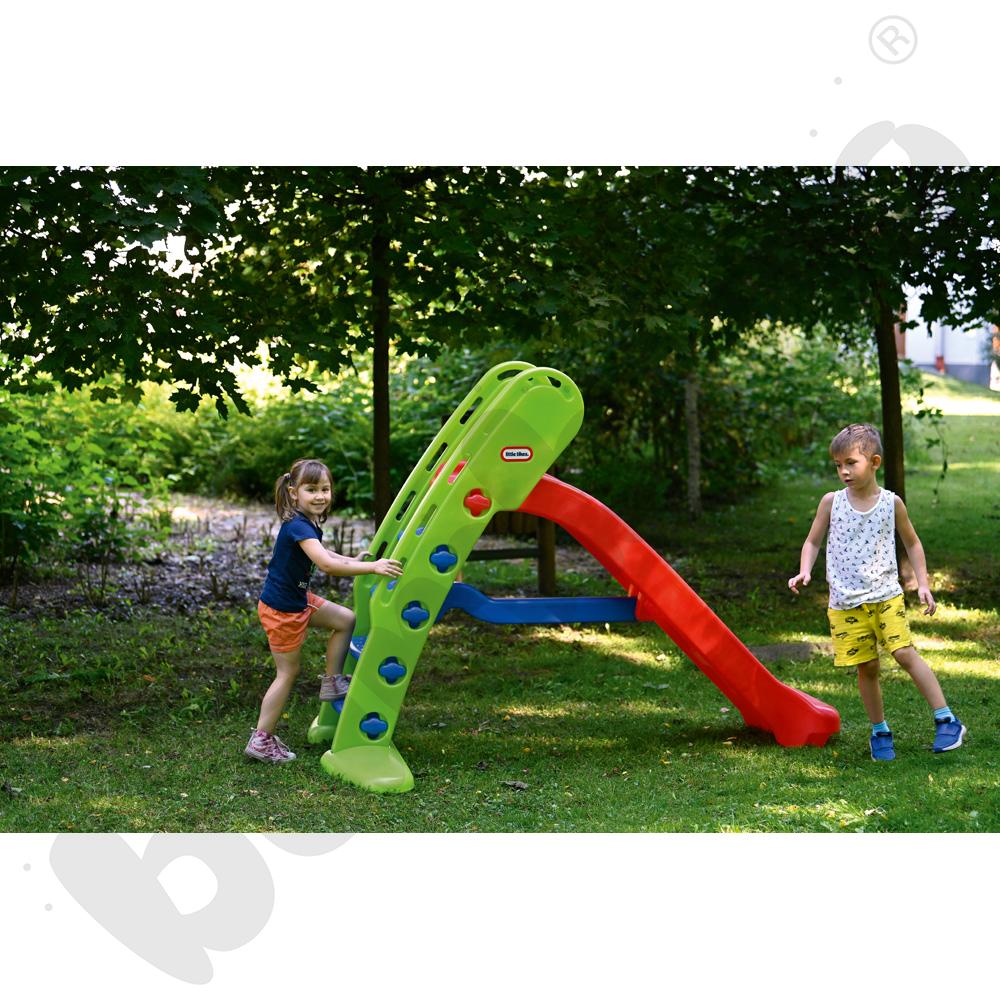 Wielka zjeżdżalnia zielono-czerwona