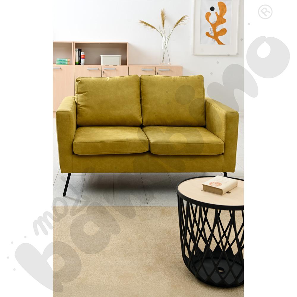 Sofa Miami 2-osobowa zielonomusztardowa