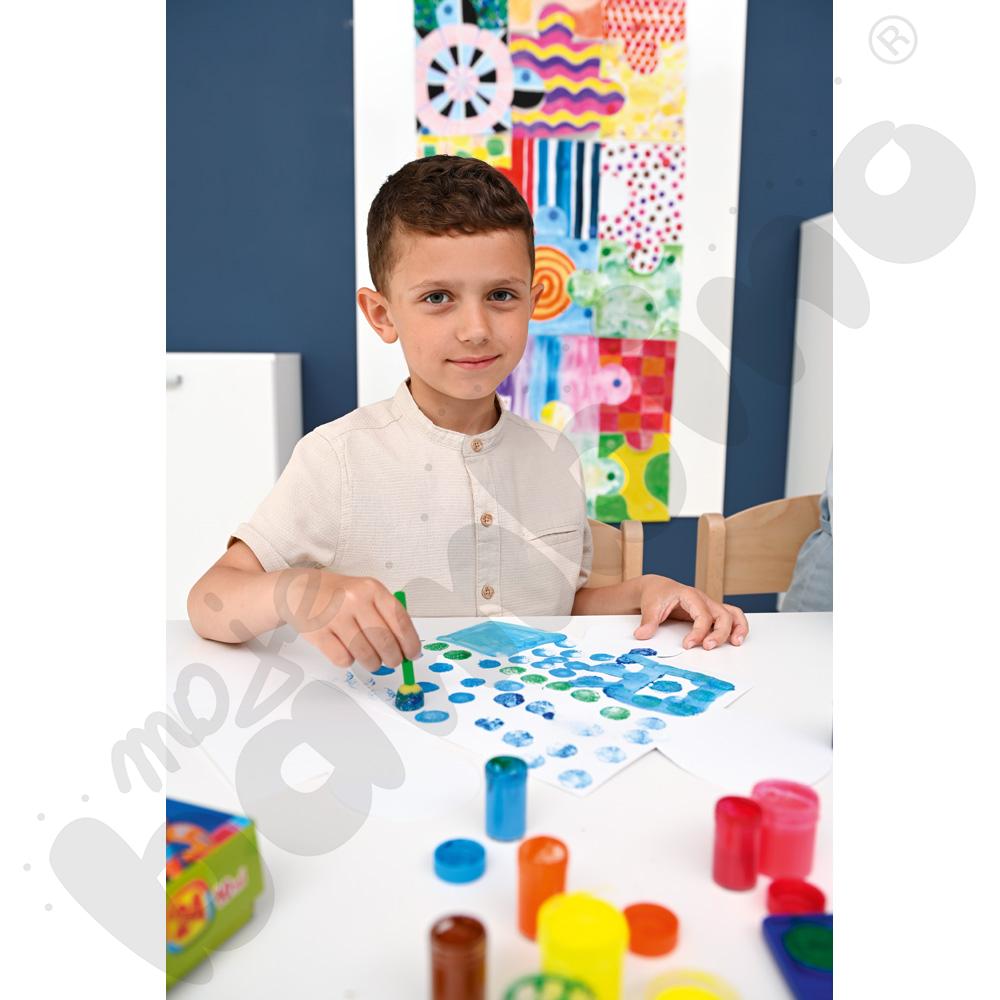 Farby plakatowe 10 kolorów (4xfluo, 4xbrokat, srebrna, złota)