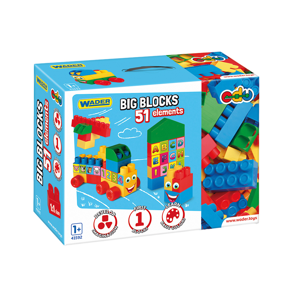 Veľké stavebné kocky, 51 prvkov