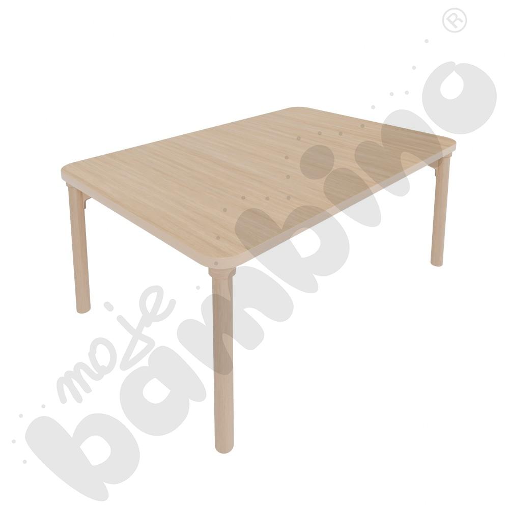 Stół Marcus śr. 90 cm, rozm. 1, nogi drewniane brzozowe, blat klon, obrzeże ABS