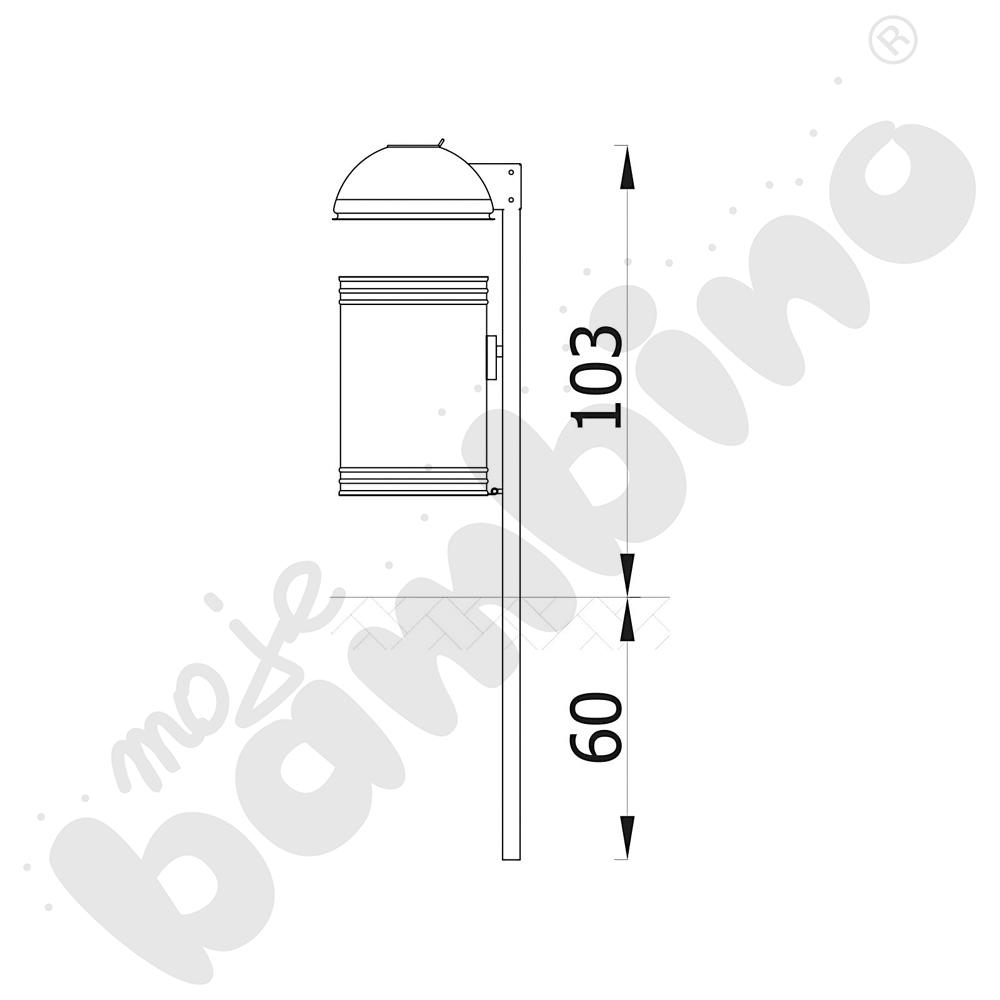 Kosz na śmieci z daszkiem