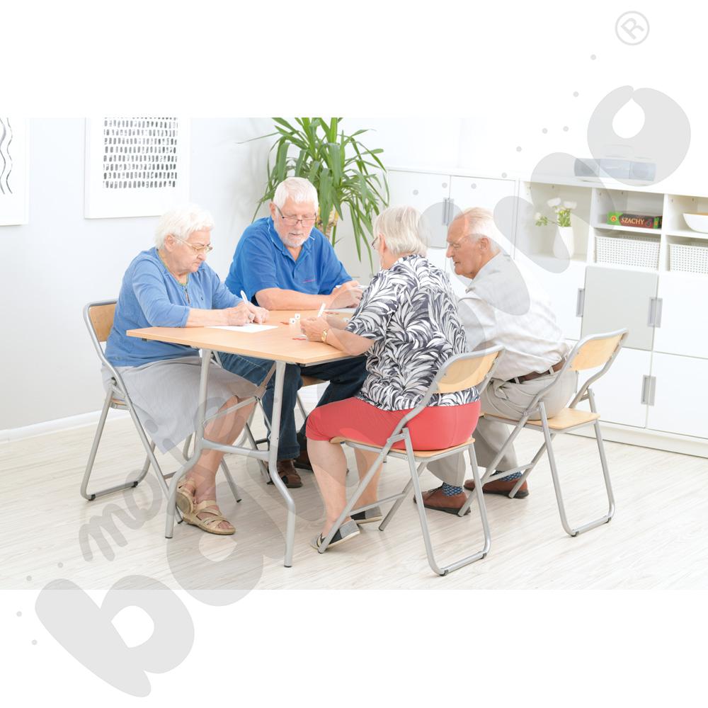 Stół TIPO składany 1800x760x760, rozmiar 6 - aluminium – buk 