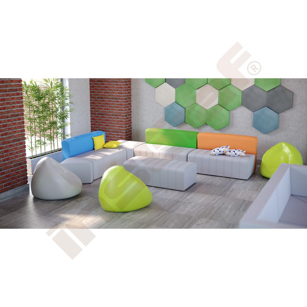 Sedačka Modern Plus sivo-modrá