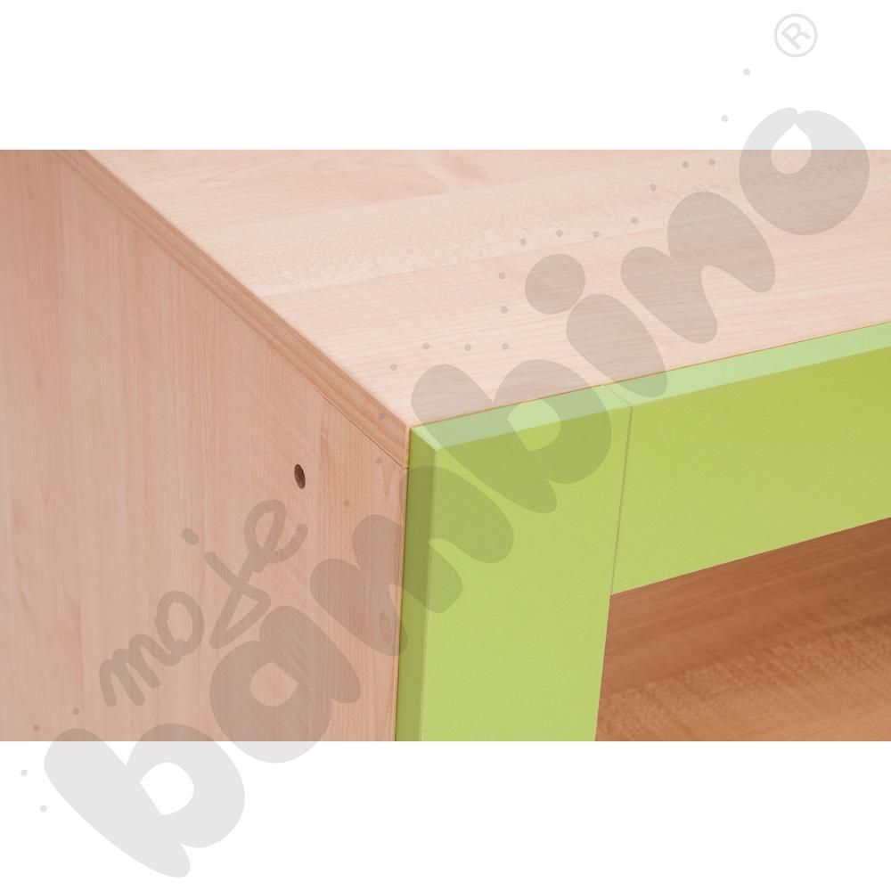 Domkowo - regał zielony z przegrodą