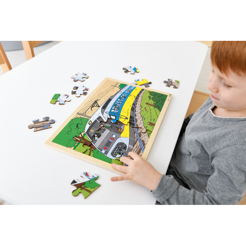 Puzzle - 2 vrstvové - vlak