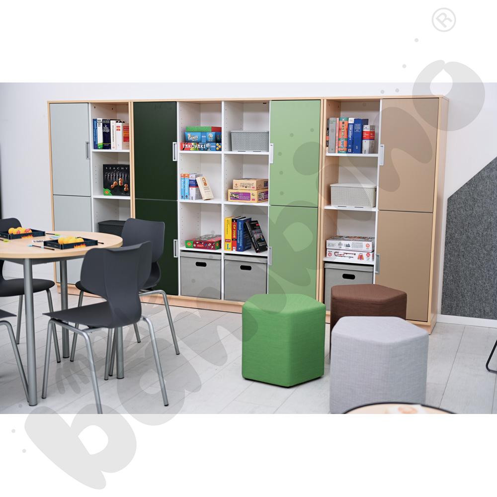 Quadro - regał XL z 3 przegrodami i 3 półkami - klon jasny