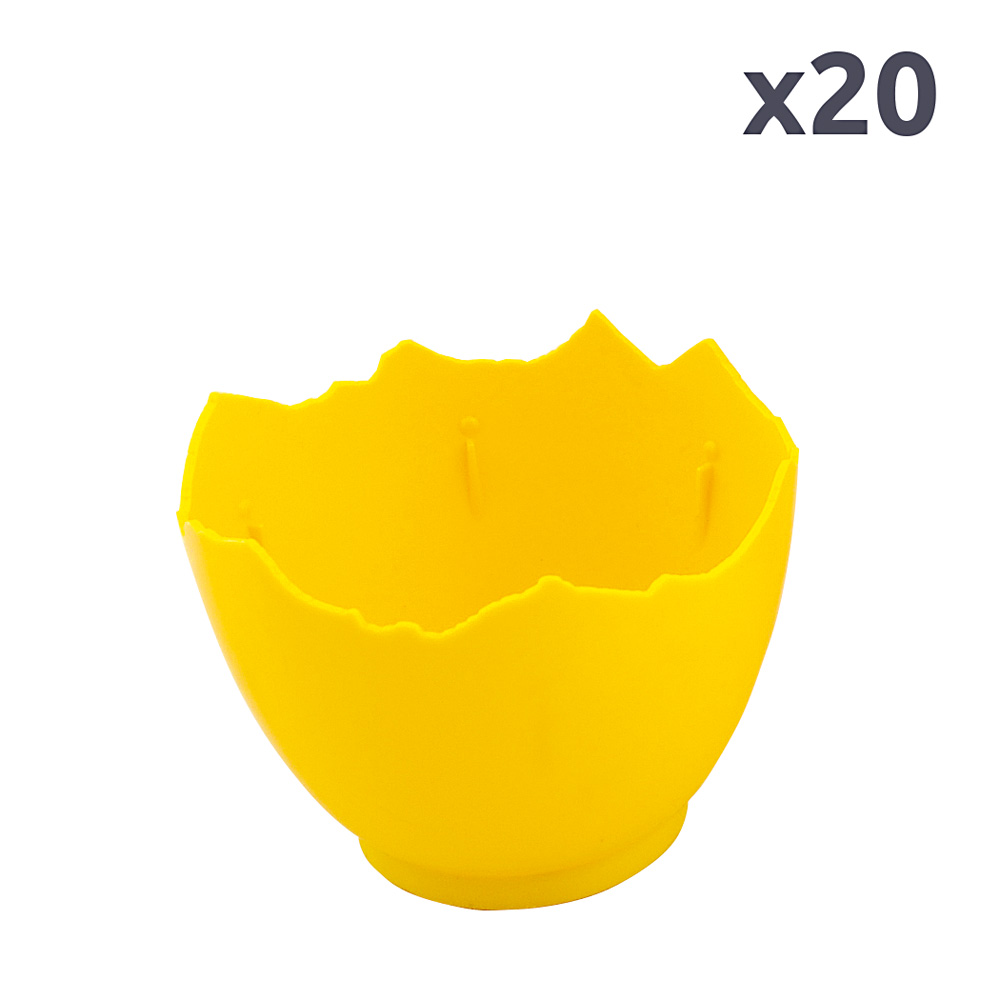 Kvetináče v tvare vaječných škrupín, priemer 7 cm, 20 ks