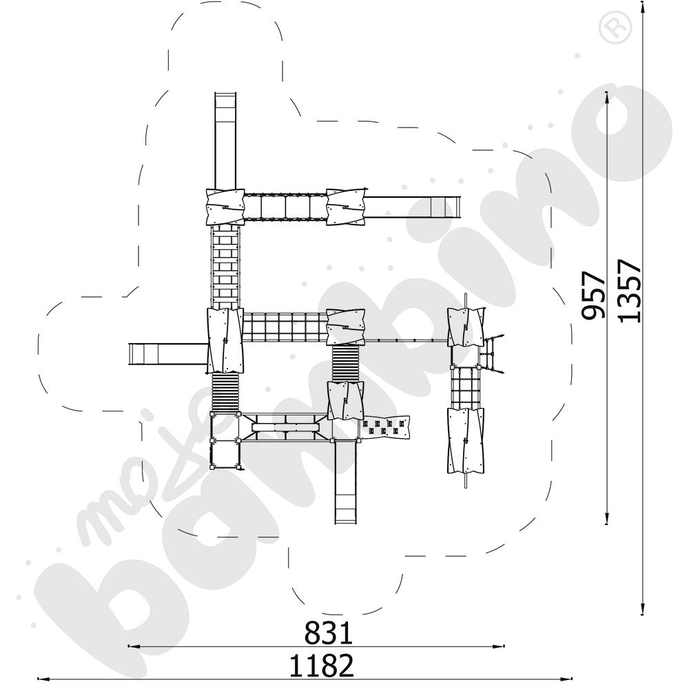 Zestaw Urbi 12, słupy metalowe A