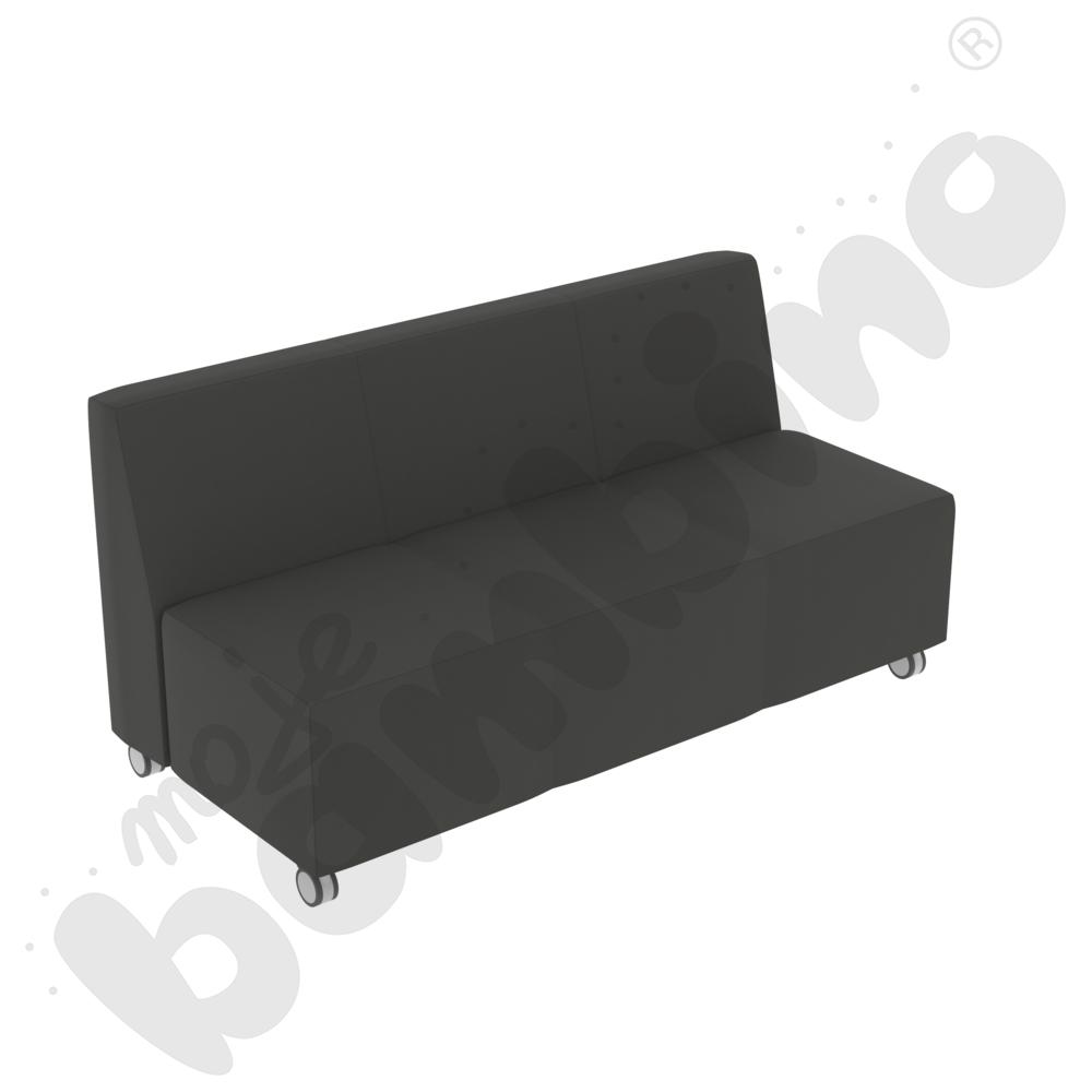 Sofa Universum 3-os. wys. 82 cm, na kółkach, tkanina MT01